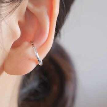 organic circle ear cuff：イヤーカフ　silver925　シルバー　Mサイズ　小さめの画像