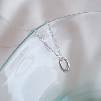 organic circle necklace：サークルネックレス　silver925　シルバーの画像