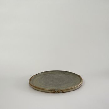 吉永哲子　|　丸皿　6寸　さびあさぎの画像