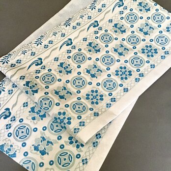 飛雲遠州緞子文様　インテリアデコレーション織物の画像