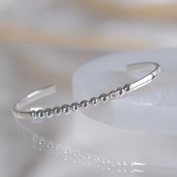 Diamond Tenging bangle bracelet ダイヤモンドつぶつぶバングル　silver925　シルバーの画像