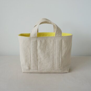 TOTE BAG -bicolor- (M) / ecru × lemonの画像