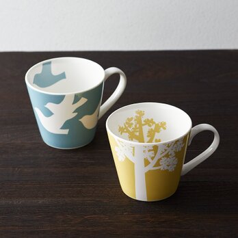 木と鳥 -ペアマグカップ-の画像