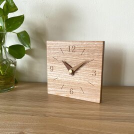 木の時計KAKU　<タモ>　の画像